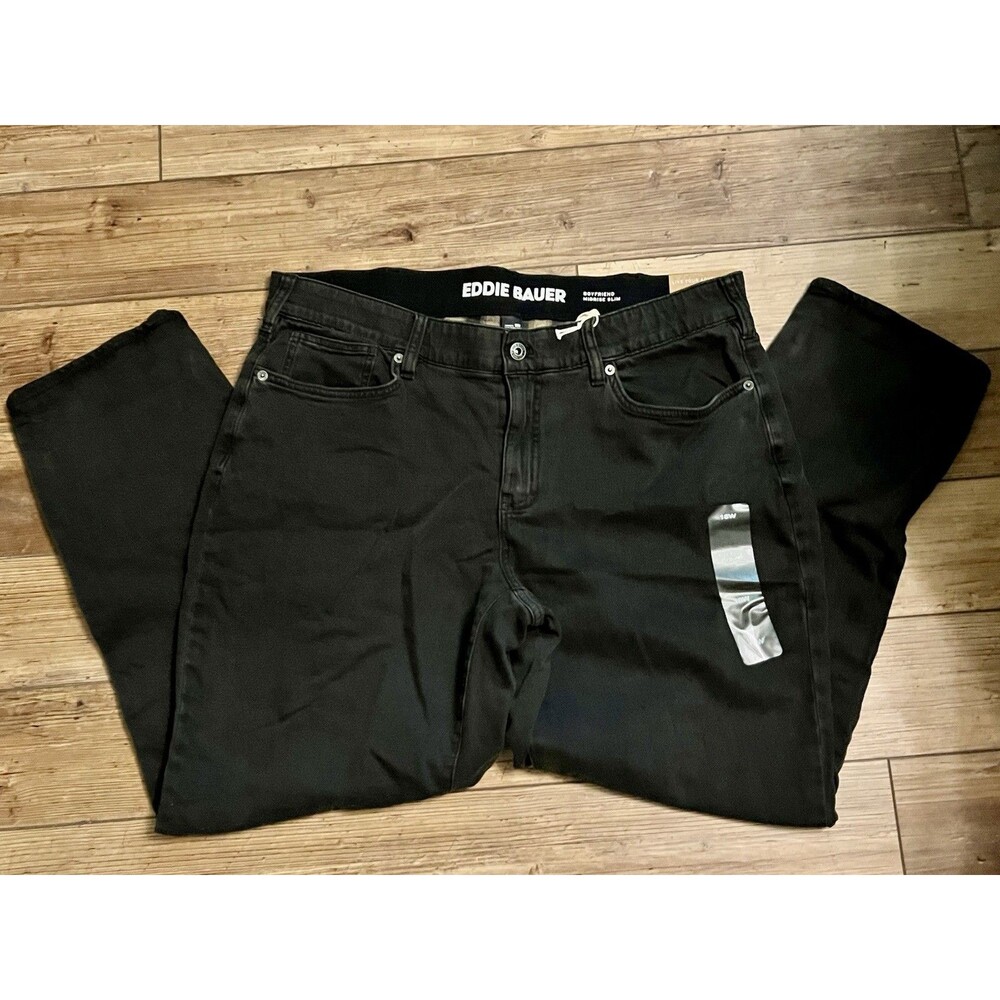 Eddie Bauer Boyfriend Flannel Lined Jeans  18 W